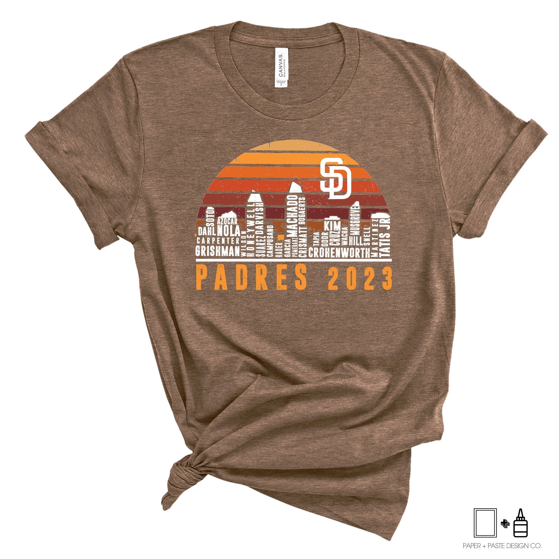 T-Shirt: Padres Skyline Retro Baseball Unisex Shirt - San Diego Baseba –  Paper and Paste Design Co